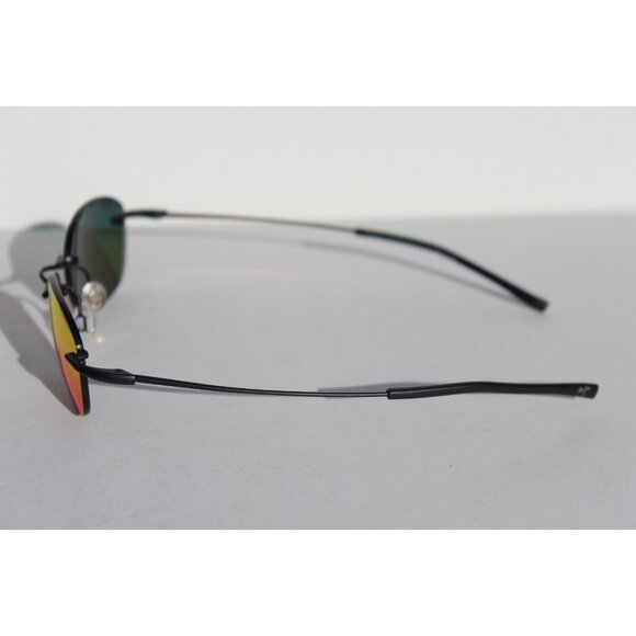 MAUI JIM Aki Aki POLARIZED Sunglasses RM333-2M Black/Hawaii Lava NEW - Picture 6 of 12